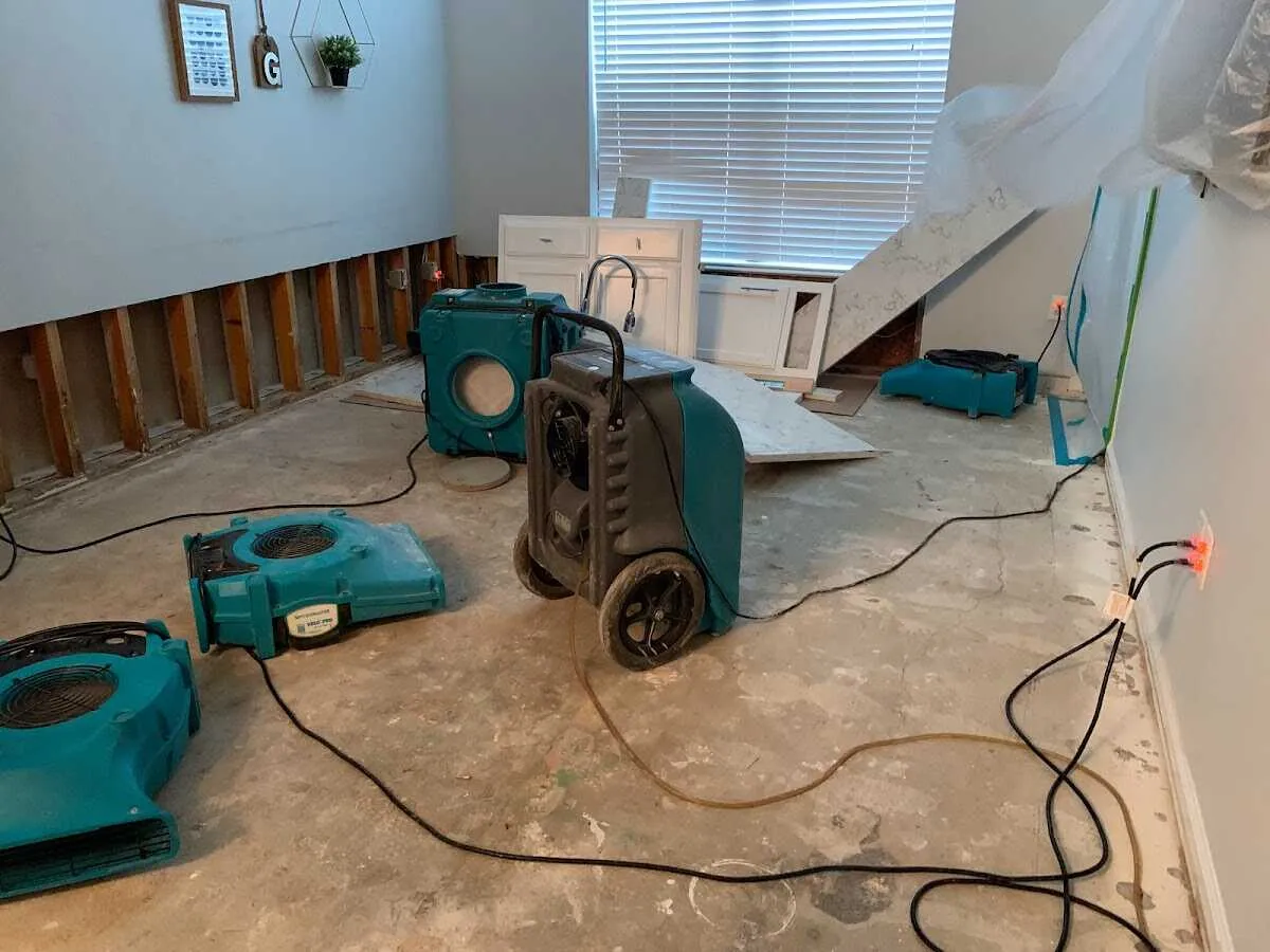 Dehumidifier in flood-cut room for Water Extraction & Removal in Wilkinsburg